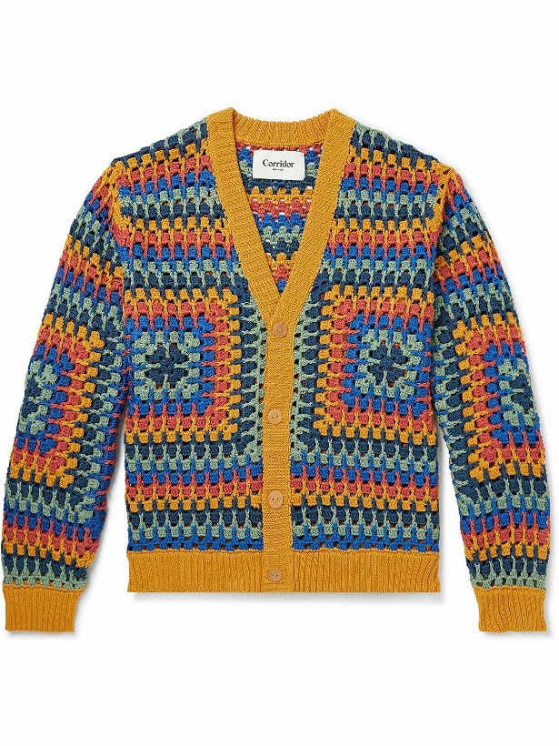 Photo: Corridor - Sunburst Crocheted Cotton Cardigan - Yellow