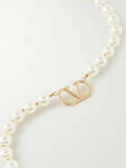 Valentino Garavani - Gold-Tone Swarovski® Crystal Pearl Necklace