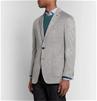 Peter Millar - Grey Prince of Wales Checked Wool, Silk and Linen-Blend Blazer - Gray