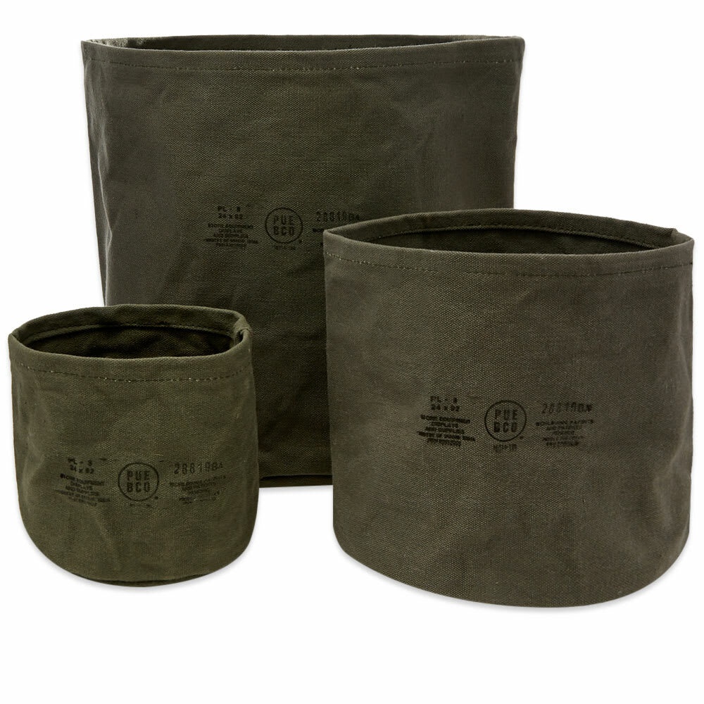 Photo: Puebco Canvas Pot Cover - Set Of 3 in Green