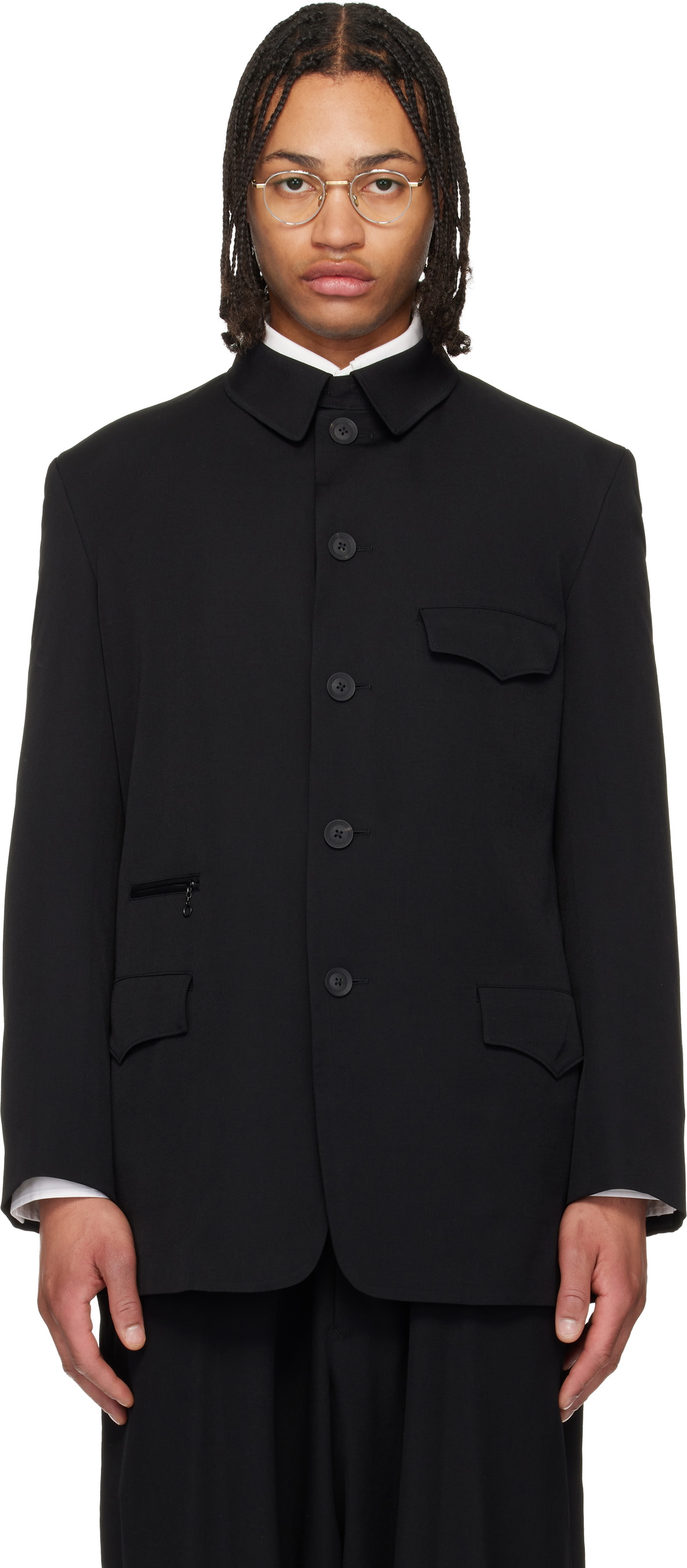 ジャケット・アウター Yohji Yamamoto TUXEDO FASTENER BLOUSON 3 TA TUXEDO BACK CENTER FASTENER JACKET – THE SHOP YOHJI YAMAMOTO