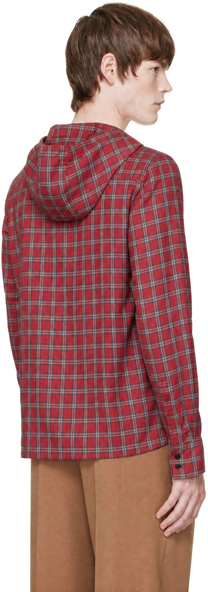 EGONlab Red Hooded Shirt