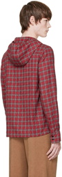 EGONlab Red Hooded Shirt
