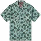 Needles Men's Floral Jacquard One Up Vacation Shirt in Green
