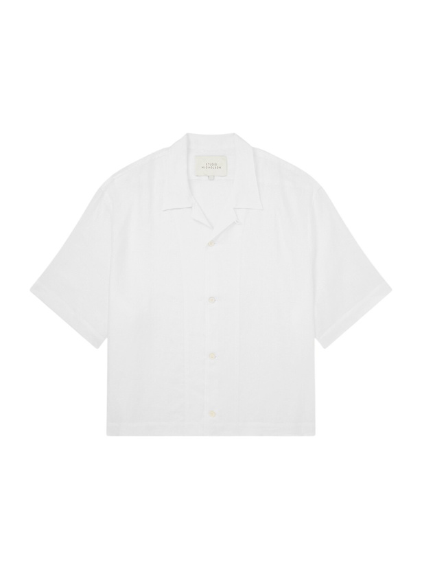 Photo: Studio Nicholson - Convertible-Collar Linen Shirt - White