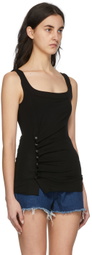 Paco Rabanne Black Side-Button Tank Top