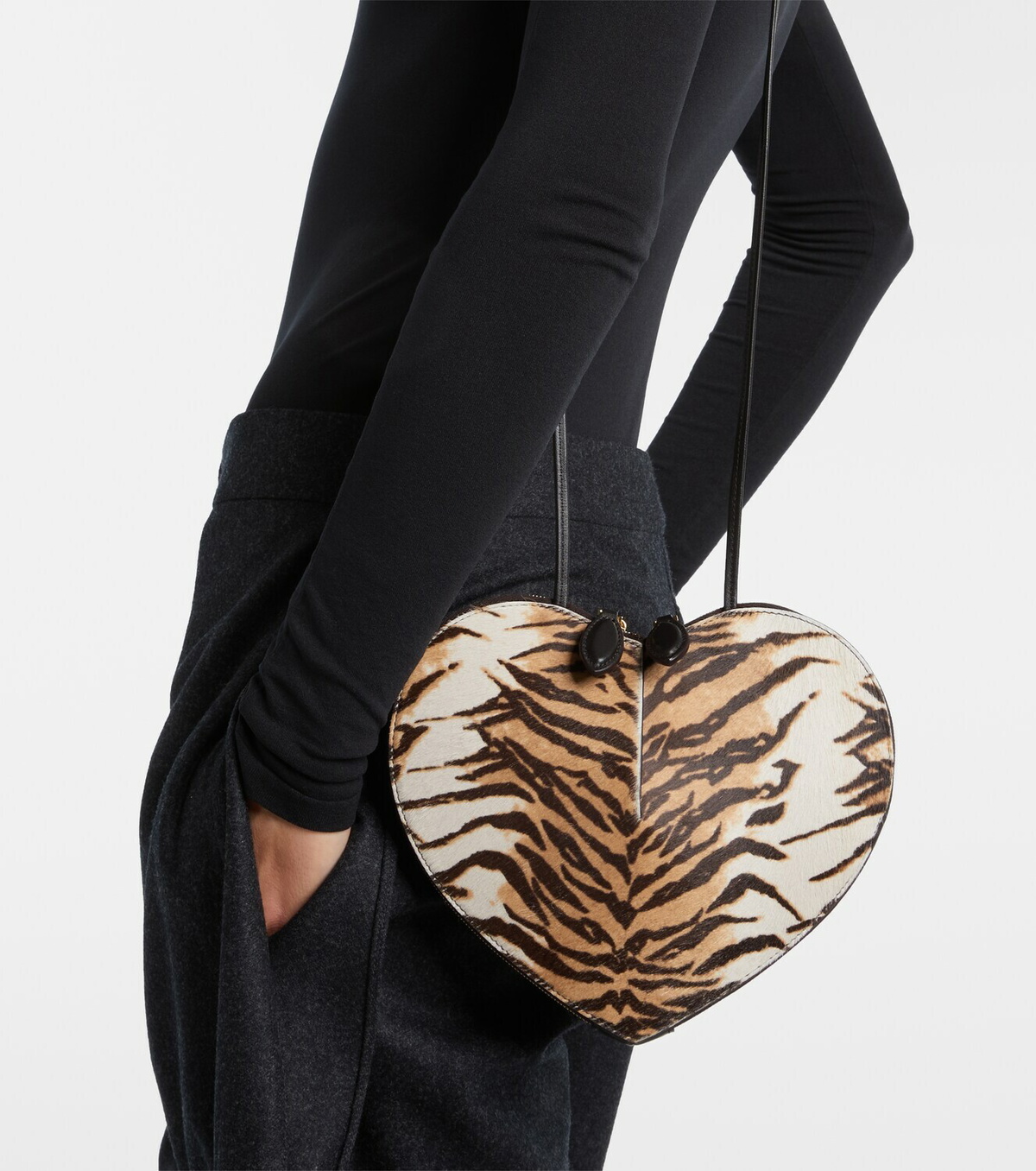 Alaïa Le Cœur calf hair shoulder bag