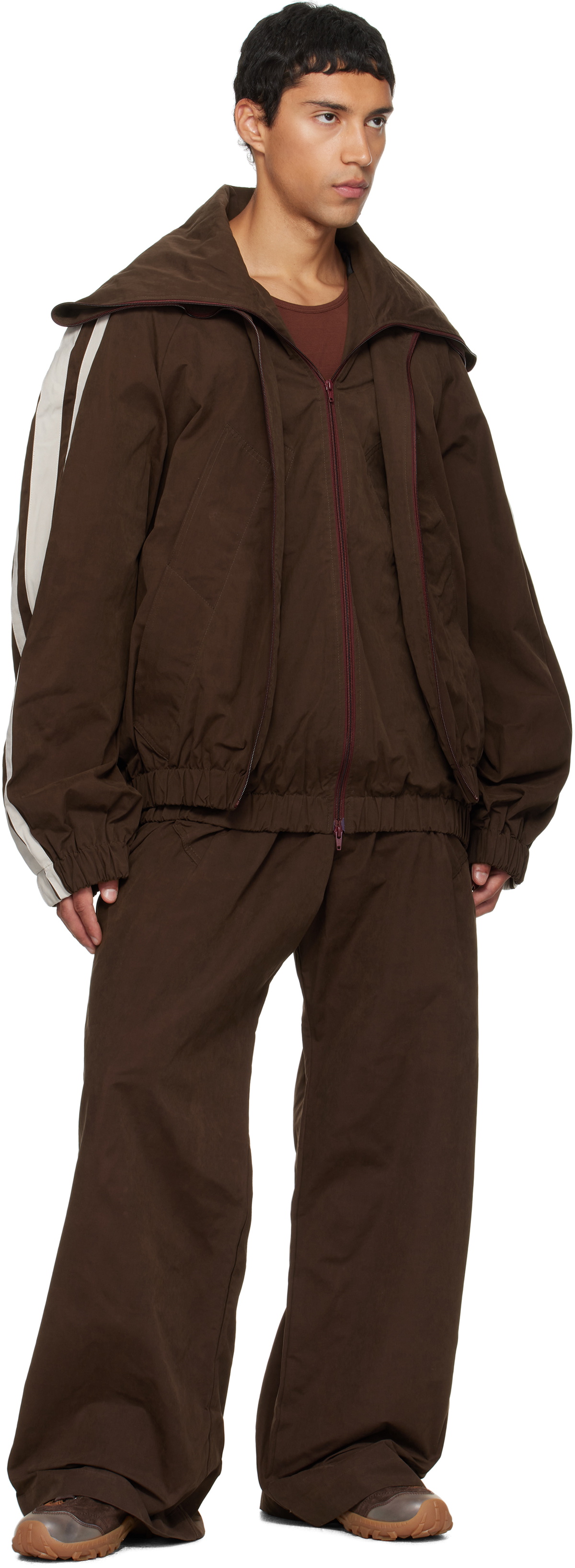 EGONlab Brown Fusion Track Jacket