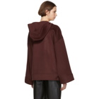 Nanushka Burgundy Wool Luz Hoodie