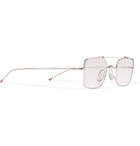 Thom Browne - Square-Frame Silver-Tone Optical Glasses - Men - Silver