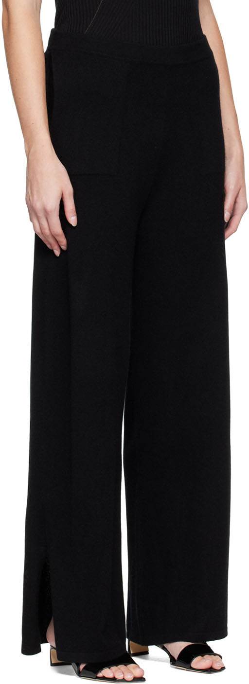 BLACK BENDED LOUNGE PANTS