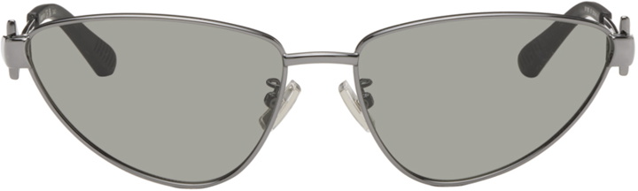 Photo: Bottega Veneta Gunmetal Square Glasses