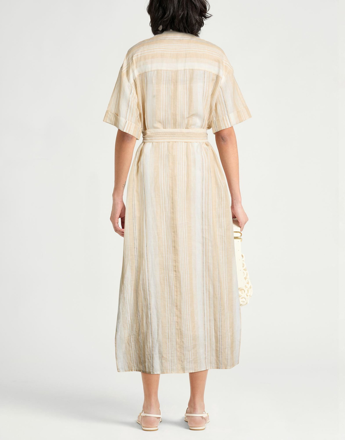 Peserico Womens Midi dress in Beige