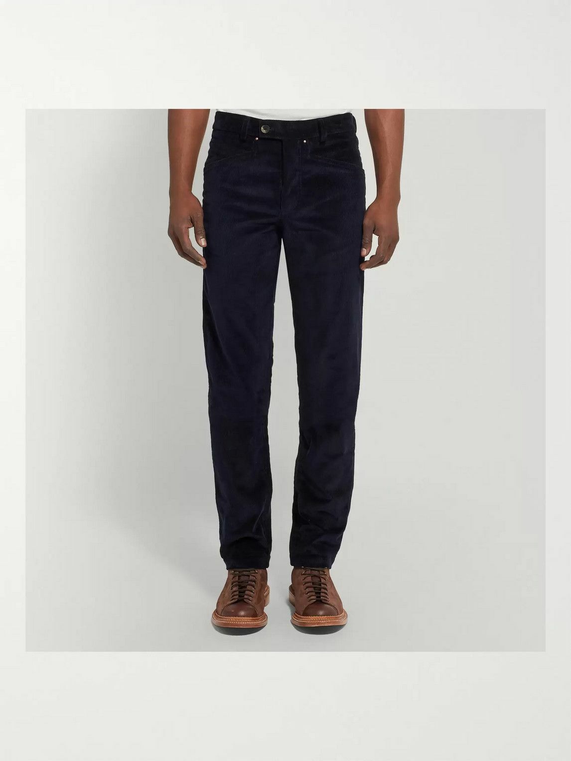 Private White V.C. - Beatle Slim-Fit Corduroy Trousers - Blue