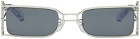 Feng Chen Wang SSENSE Exclusive Silver Bamboo Sunglasses