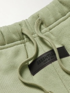 Fear of God Essentials Kids - Logo-Flocked Cotton-Blend Jersey Drawstring Shorts - Green