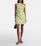 SIR Asymmetric linen minidress