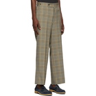 Needles Beige Graph Plaid Side Tab Trousers