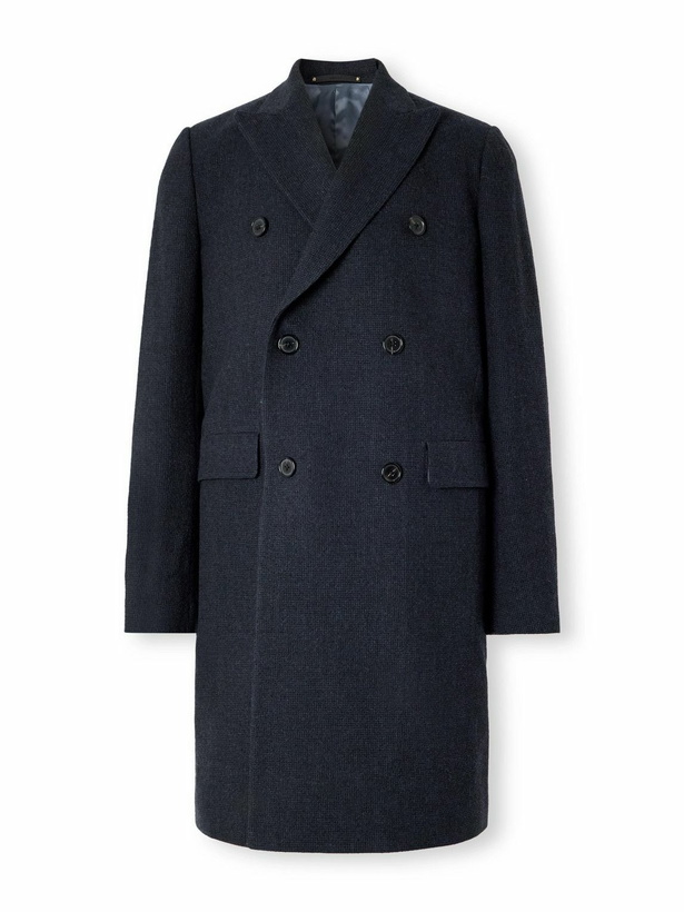 Photo: Paul Smith - Slim-Fit Double-Breasted Woven Overcoat - Blue