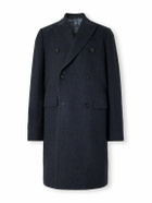 Paul Smith - Slim-Fit Double-Breasted Woven Overcoat - Blue