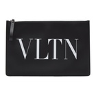 Valentino Black Valentino Garavani Large VLTN Pouch