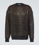 Versace Metallic jacquard wool sweater