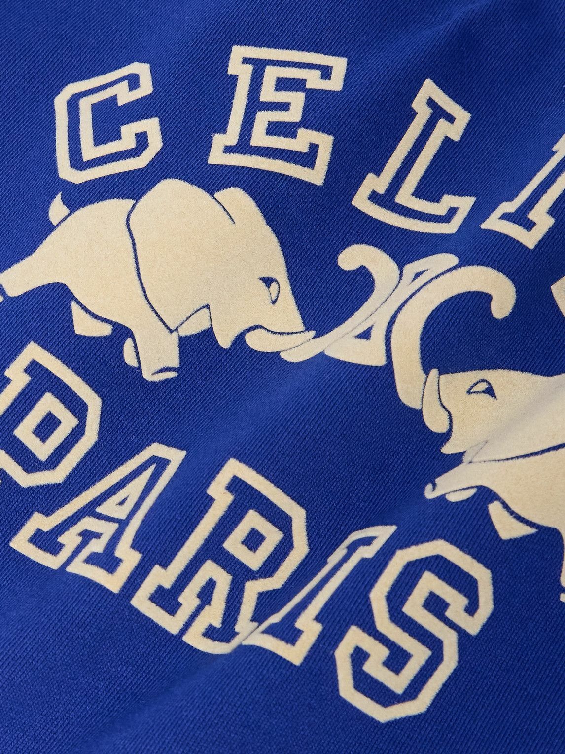 CELINE - Slim-Fit Logo-Print Cotton-Jersey Sweatshirt - Blue