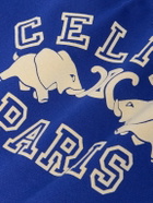 CELINE - Slim-Fit Logo-Print Cotton-Jersey Sweatshirt - Blue