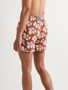 Atalaye - Heliade Mid-Length Printed Recycled Swim Shorts - Orange