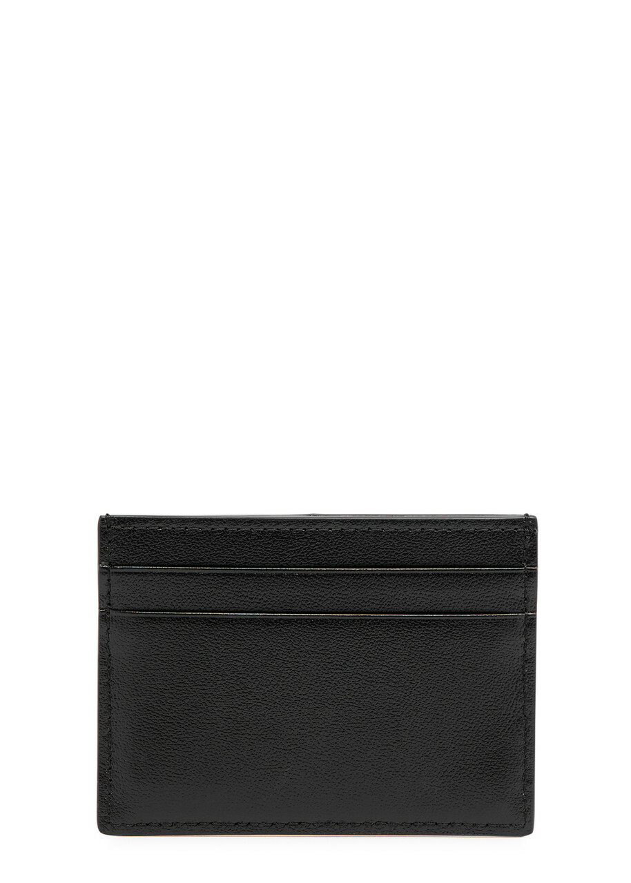 Valentino VLogo Leather Card Holder - Black - One Size