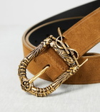 Saint Laurent - Monogram suede belt