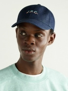 A.P.C. - ASICS Interaction Logo-Print Denim Baseball Cap - Blue