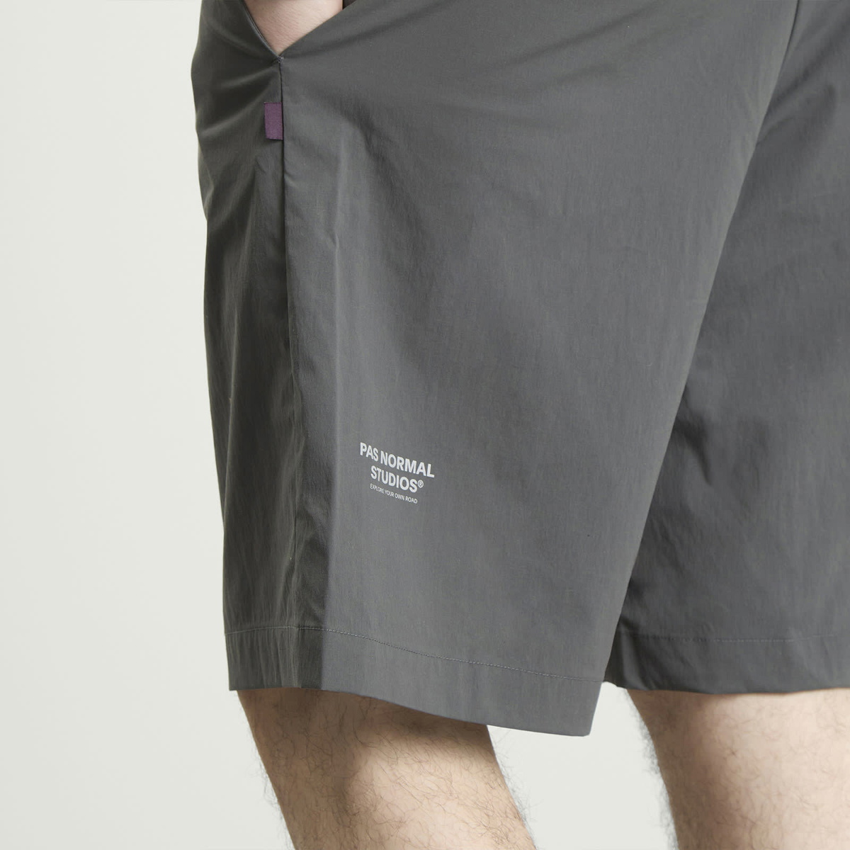 Pas Normal Studios Men's Off-Race Light Tech Shorts in Dark Grey