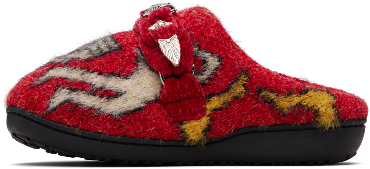 Toga Virilis Red SUBU Edition Knit Slipper Loafers