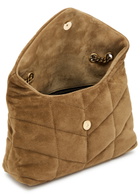 Saint Laurent Toy Puffer Quilted Suede Shoulder bag - Brown - One Size