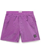 Stone Island - Mid-Length Logo-Appliquéd Swim Shorts - Purple