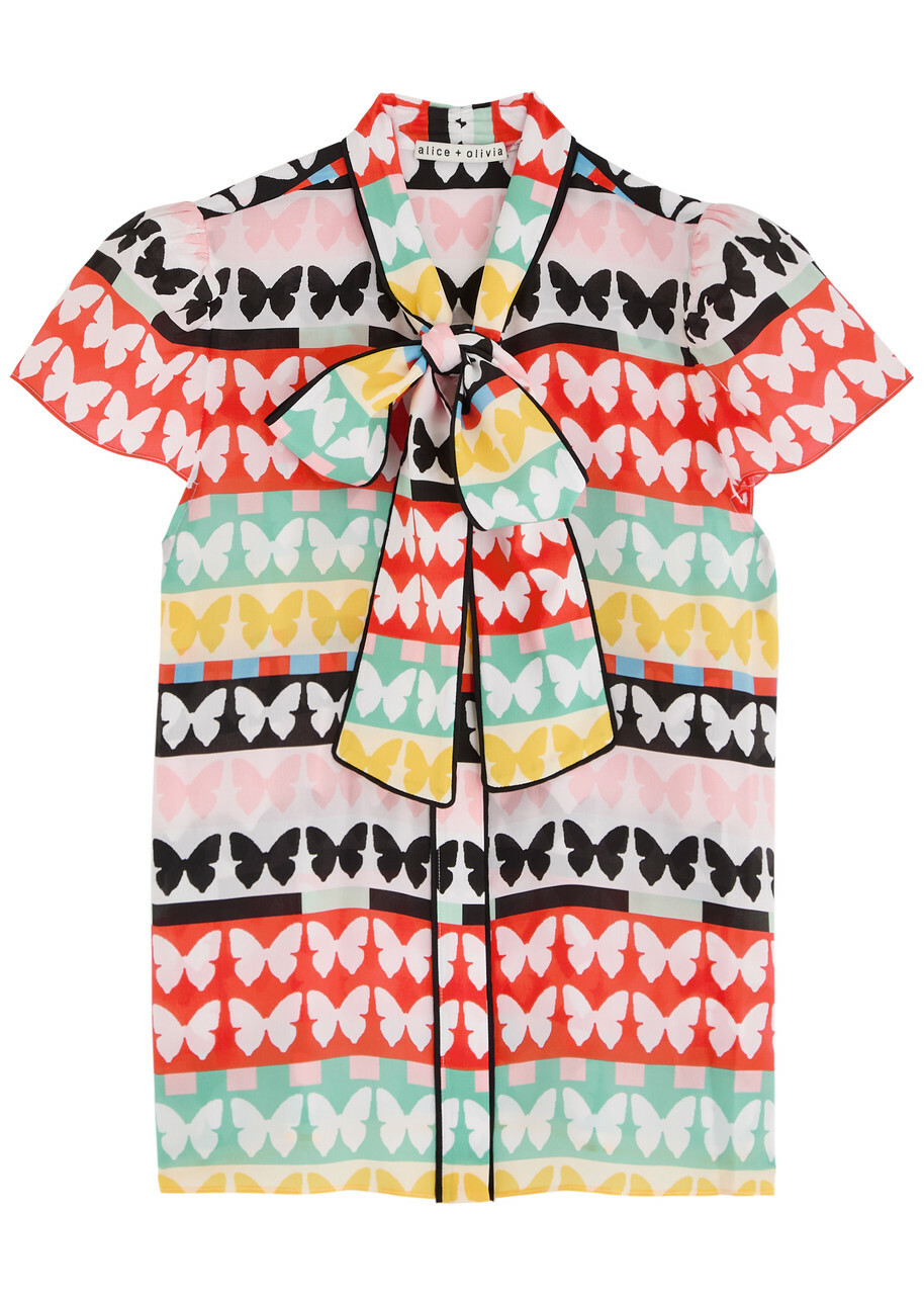 シフォン★マルチカラー★花柄ジャンプスーツ★ ALICE + OLIVIA ALICE+OLIVIA☆シフォン 花柄 ワイドレッグ ジャンプスーツ♪