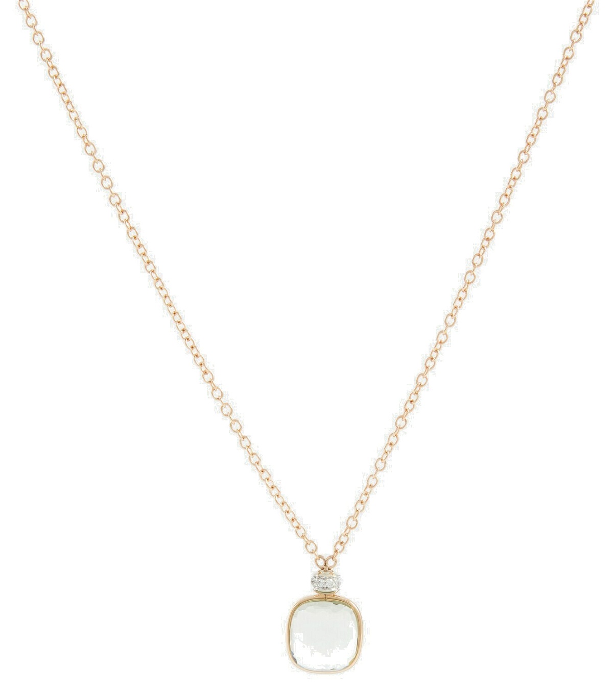 Photo: Pomellato Nudo 18kt gold necklace with prasiolite and diamonds