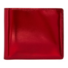 Maison Margiela Red Metallic Leather Bifold Wallet