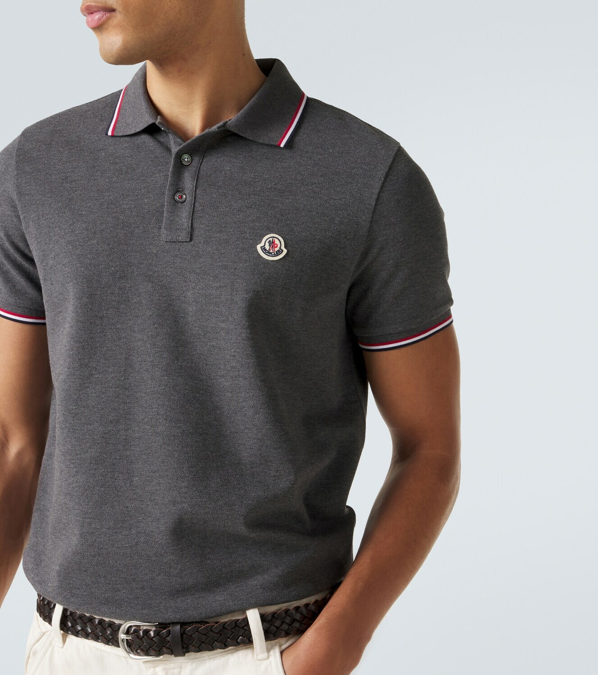 Moncler Logo cotton piqué polo shirt
