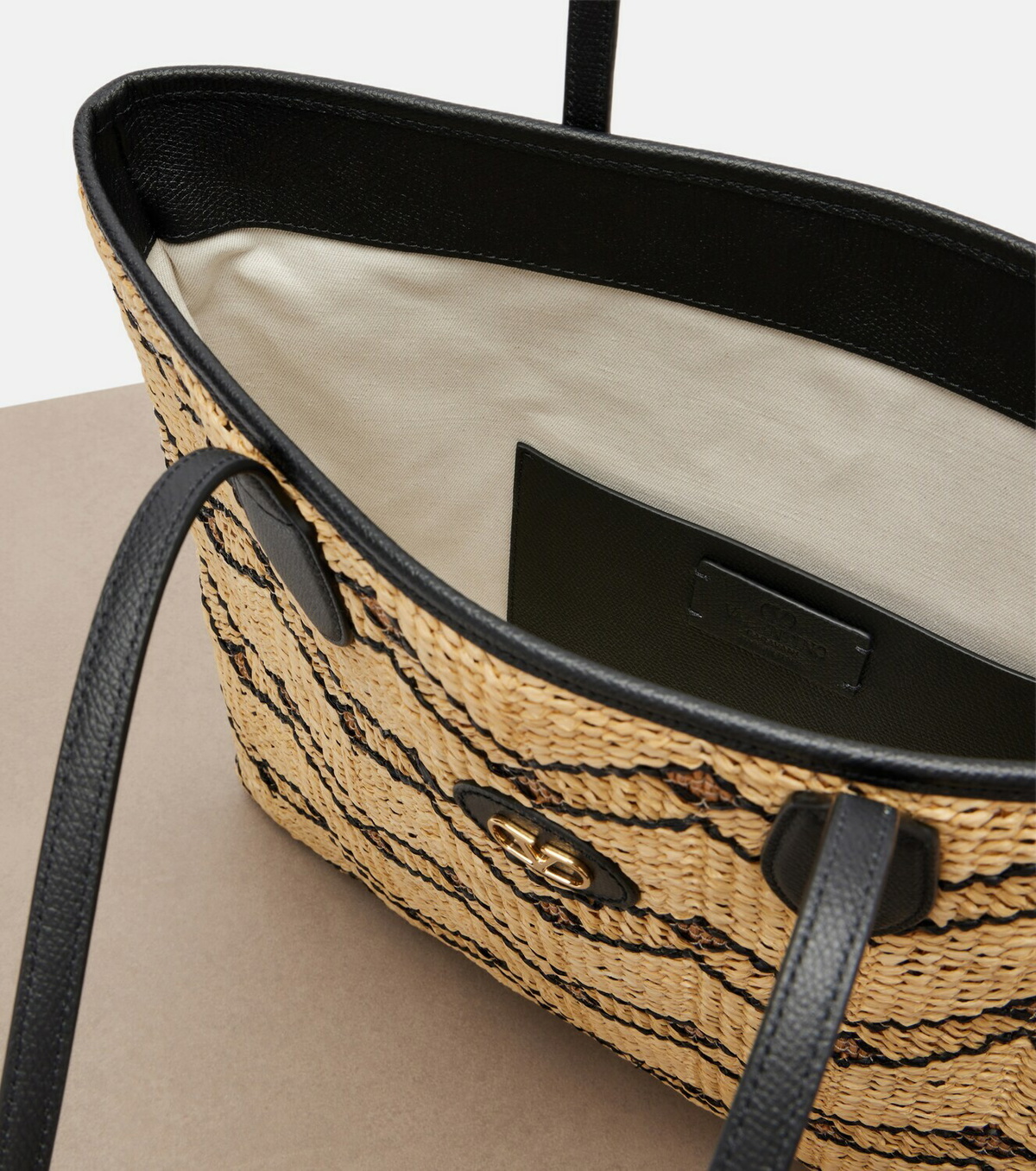 Valentino Garavani VLogo N/S Medium raffia tote bag