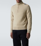 Burberry Burberry Check wool and cashmere half-zip sweater