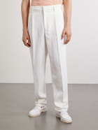 Brunello Cucinelli - Cotton and Linen-Blend Trousers - White