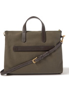Mismo - Leather-Trimmed Canvas Briefcase