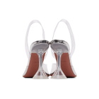 Amina Muaddi Silver Glass Holli Heels