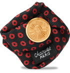 Charvet - Printed Silk-Faille Flower Lapel Pin - Black