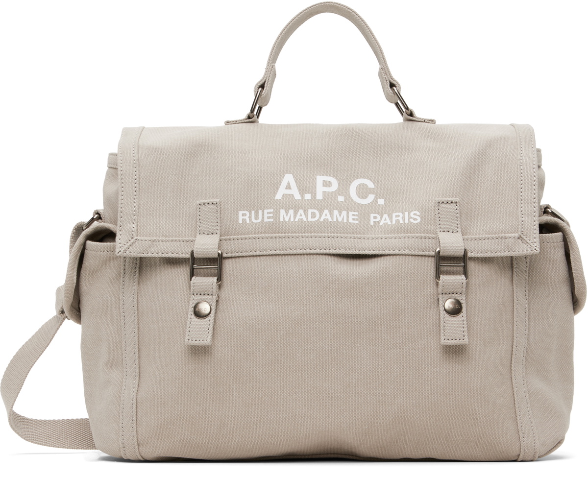 A.P.C. - Sacai Logo-Print Nylon-Trimmed Denim Tote Bag - Blue A.P.C.