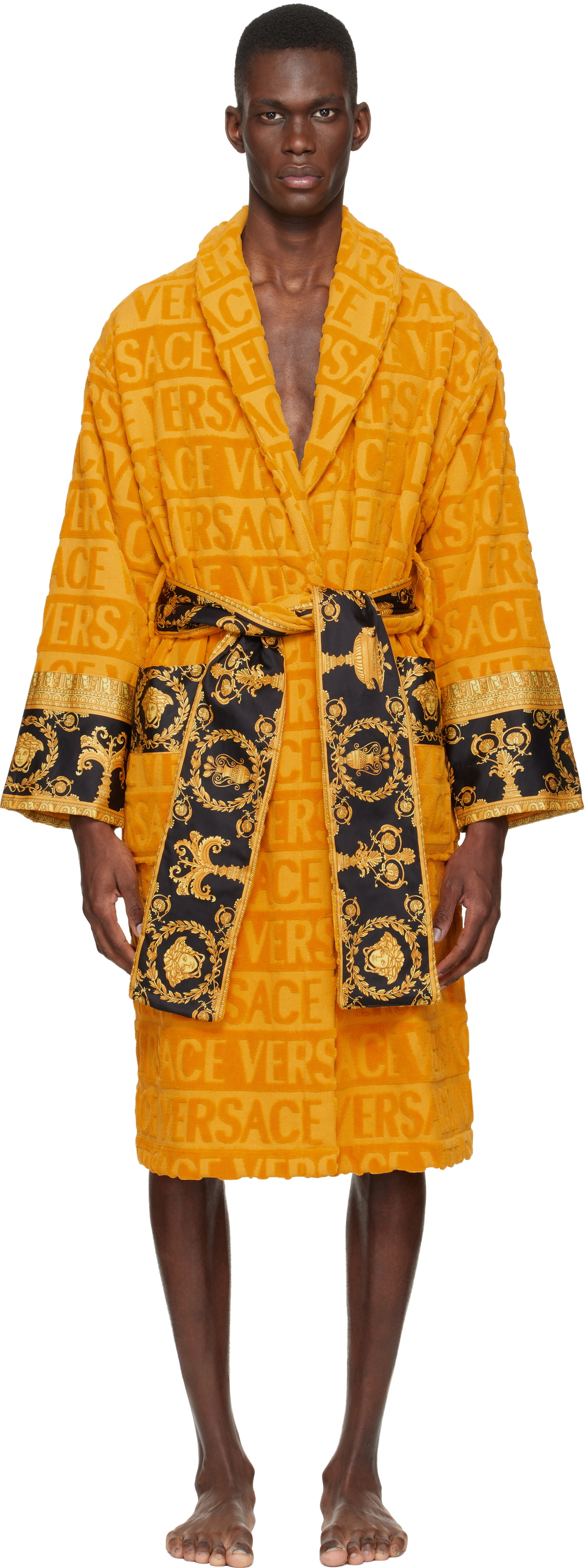 Versace Yellow 'I Heart Baroque' Bathrobe