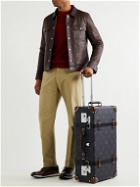 Berluti - Globe-Trotter Venezia Leather-Trimmed Logo-Print Virée Canvas Suitcase