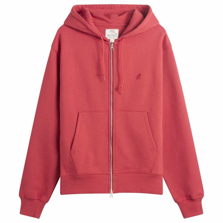 Photo: Gramicci Women's Double Zip Hoodie in Crimson Red